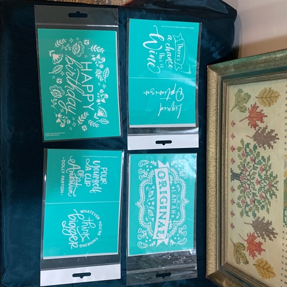 Set of Five NIP Chalk Couture Stencils - Picture 1 of 3